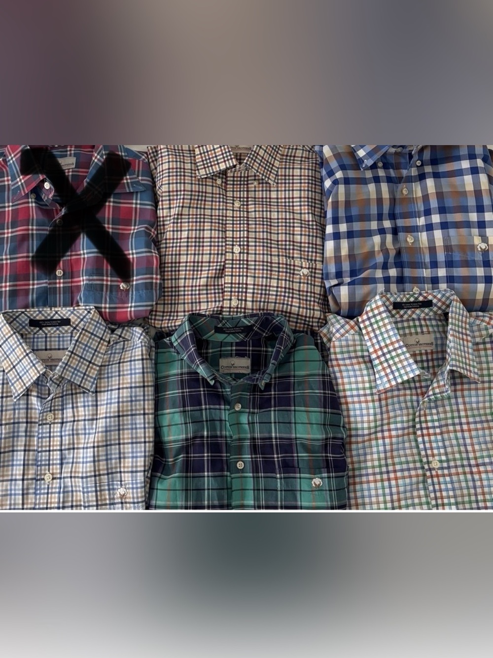 5 Cotton Brothers button-down‎ shirts cotton long sleeve men's bundle.